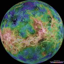 Venus radar map