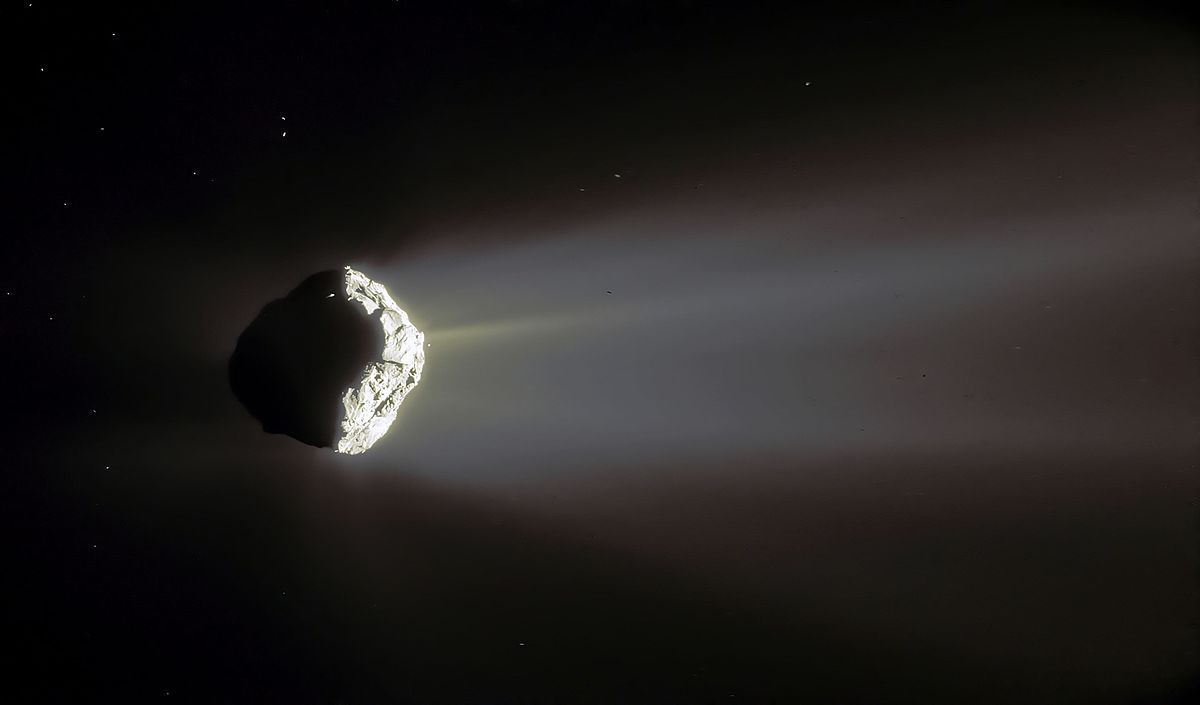 The Rosetta spacecraft returned a huge wealth of data from Comet 67P. Click for more detail. The comet Crescent
